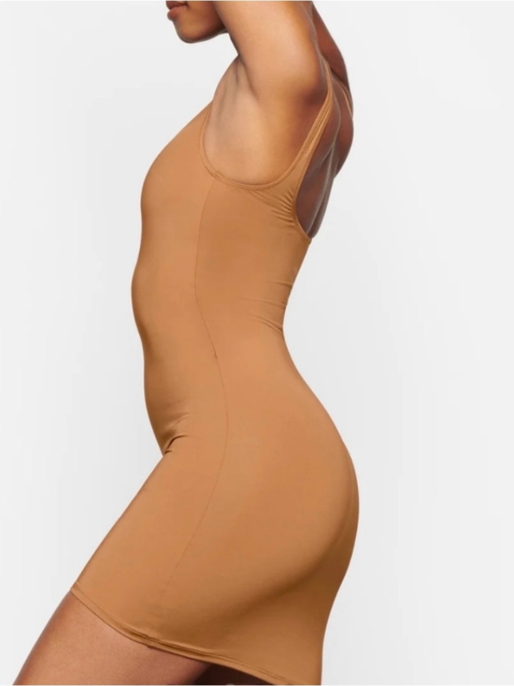 NWT Skims Signature Swim Tank Dress Size Mini Ochre Nude Cover-up | Small S - Picture 3 of 10